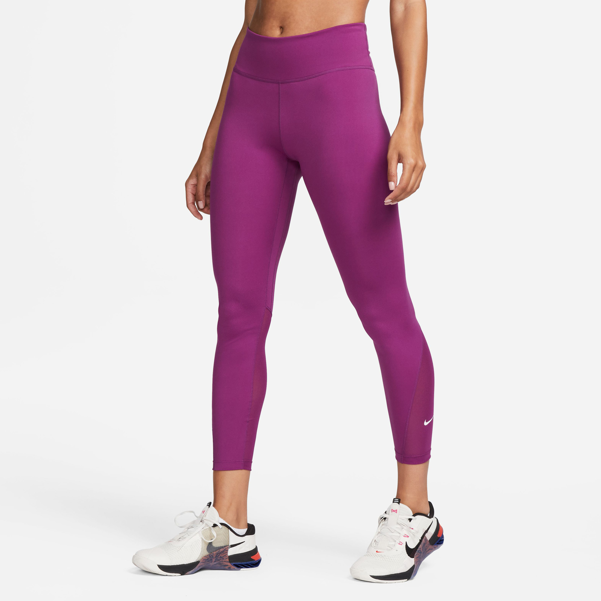Nike Swoosh Run Women's Mid-Rise 7/8-Length Running Leggings - Purple, DM7767-569