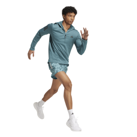Sudadera de running Own The Run Winterized Hooded Half-Zip