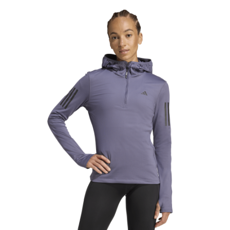 Sudadera de running Own The Run Winterized Hooded Half-Zip