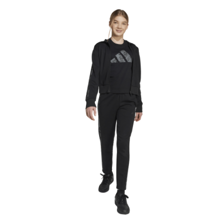 Chandal de sportswear adidas Girls 3-Stripes Animal French Terry Hooded Track Top Kids