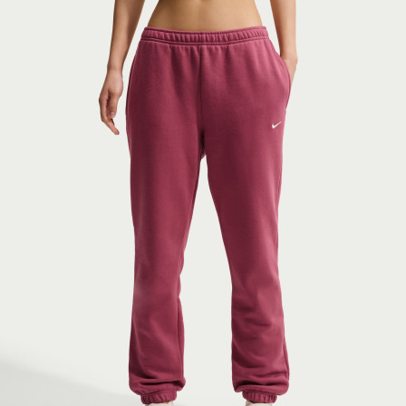 Pantalones de sportswear W Nk Stdo Flc Mw Mr Std Cf Pnt