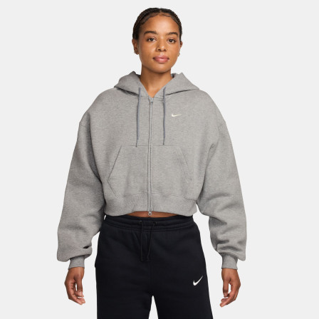 Sudadera de sportswear W Nk Stdo Flc Mw Os Crp Fz Hdy