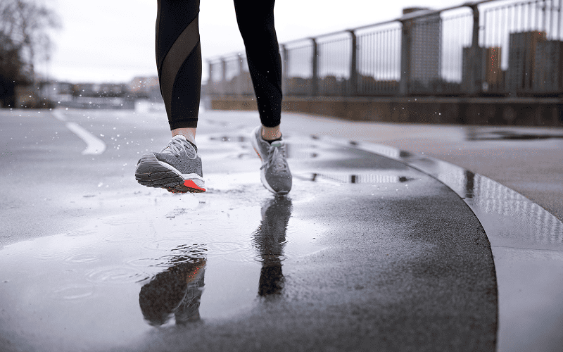running rain