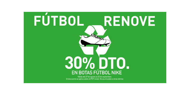 Plan renove fútbol de Nike en Intersport